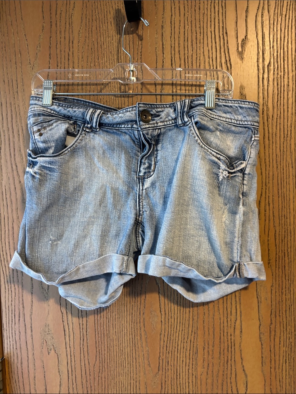 Candie's Light Wash Rolled-Hem Denim Shorts